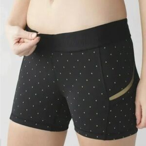 Lululemon Most Popular Discontinued What The Sport Short  Black And Gold 8